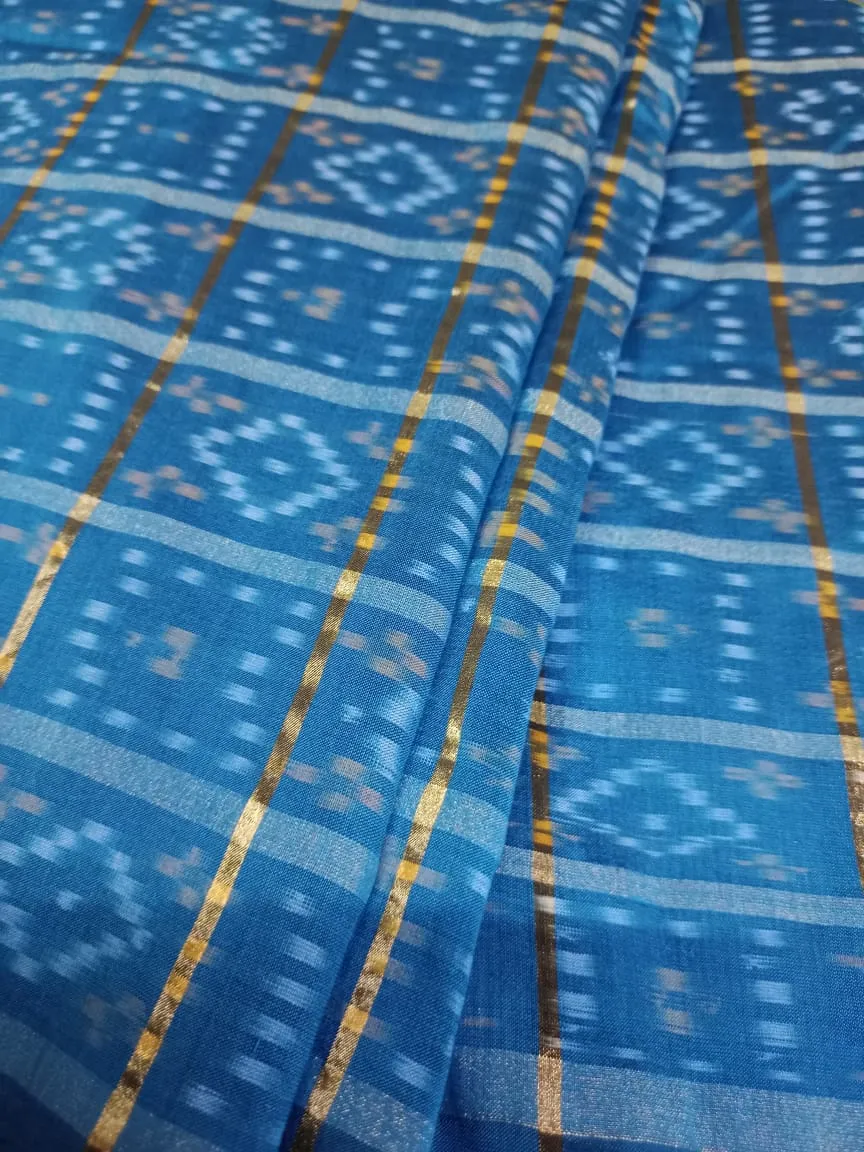 Woven Pure Soft Silk Double Ikat Handloom Fabric
