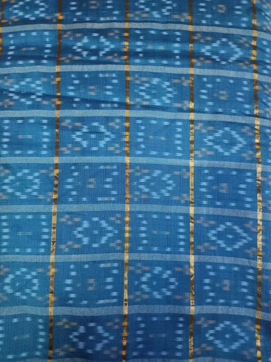 Woven Pure Soft Silk Double Ikat Handloom Fabric