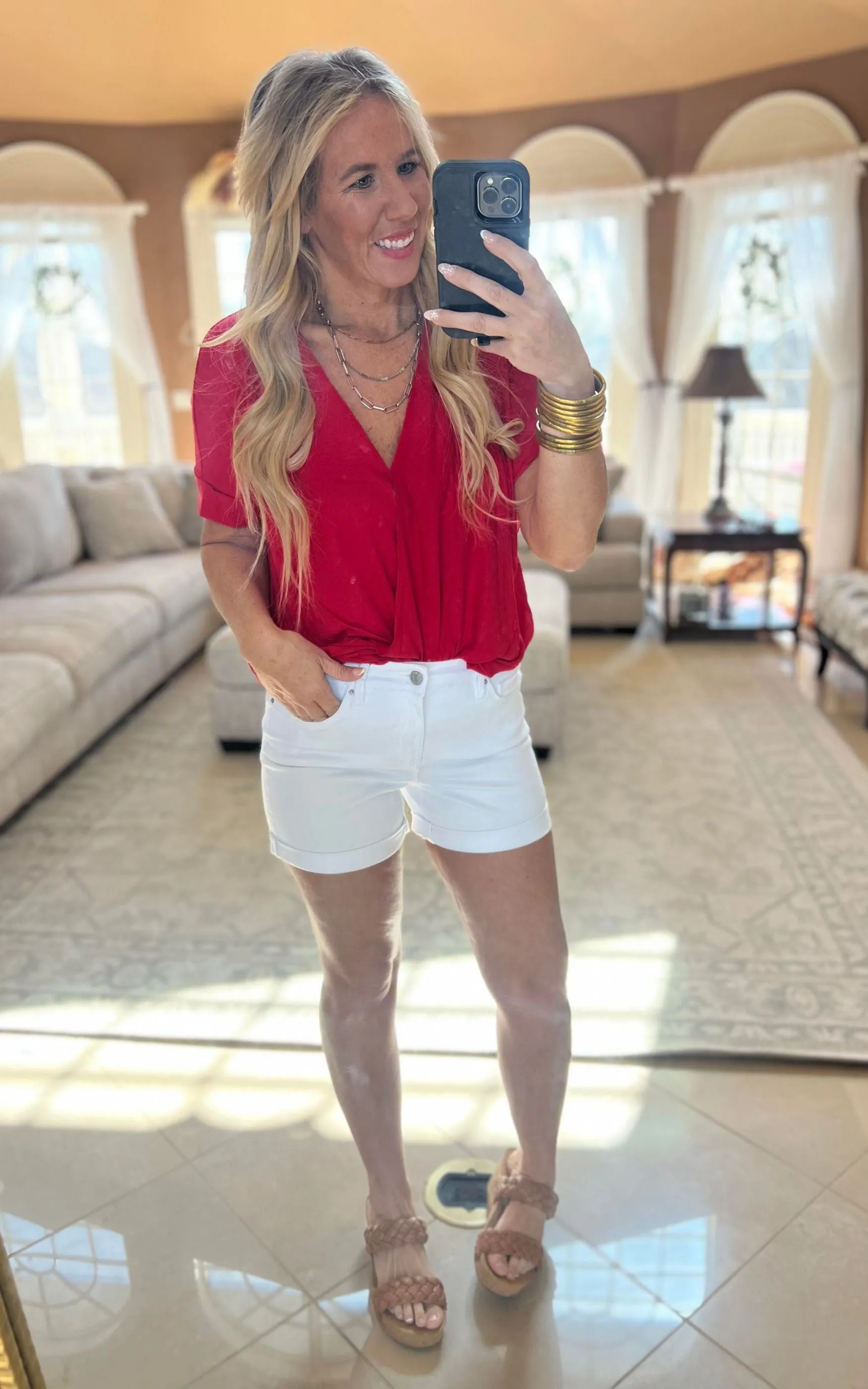 Wrap Front Rayon Blouse - Final Sale