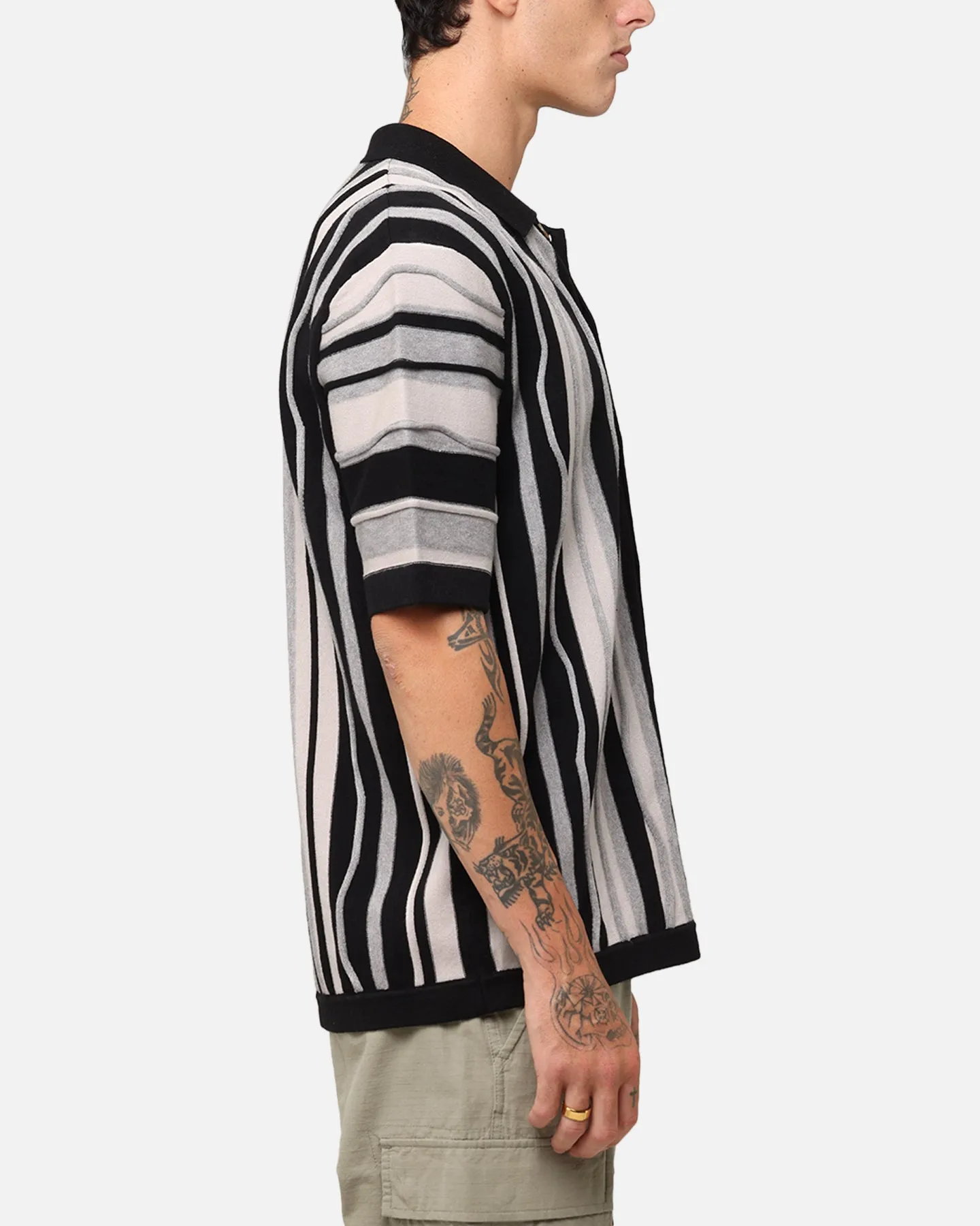 XXIII Coogee Button Up Shirt Black/Grey