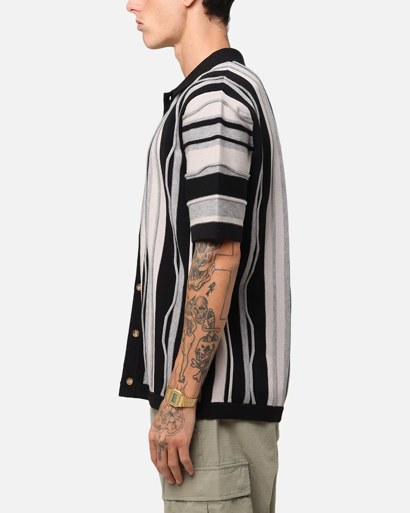 XXIII Coogee Button Up Shirt Black/Grey