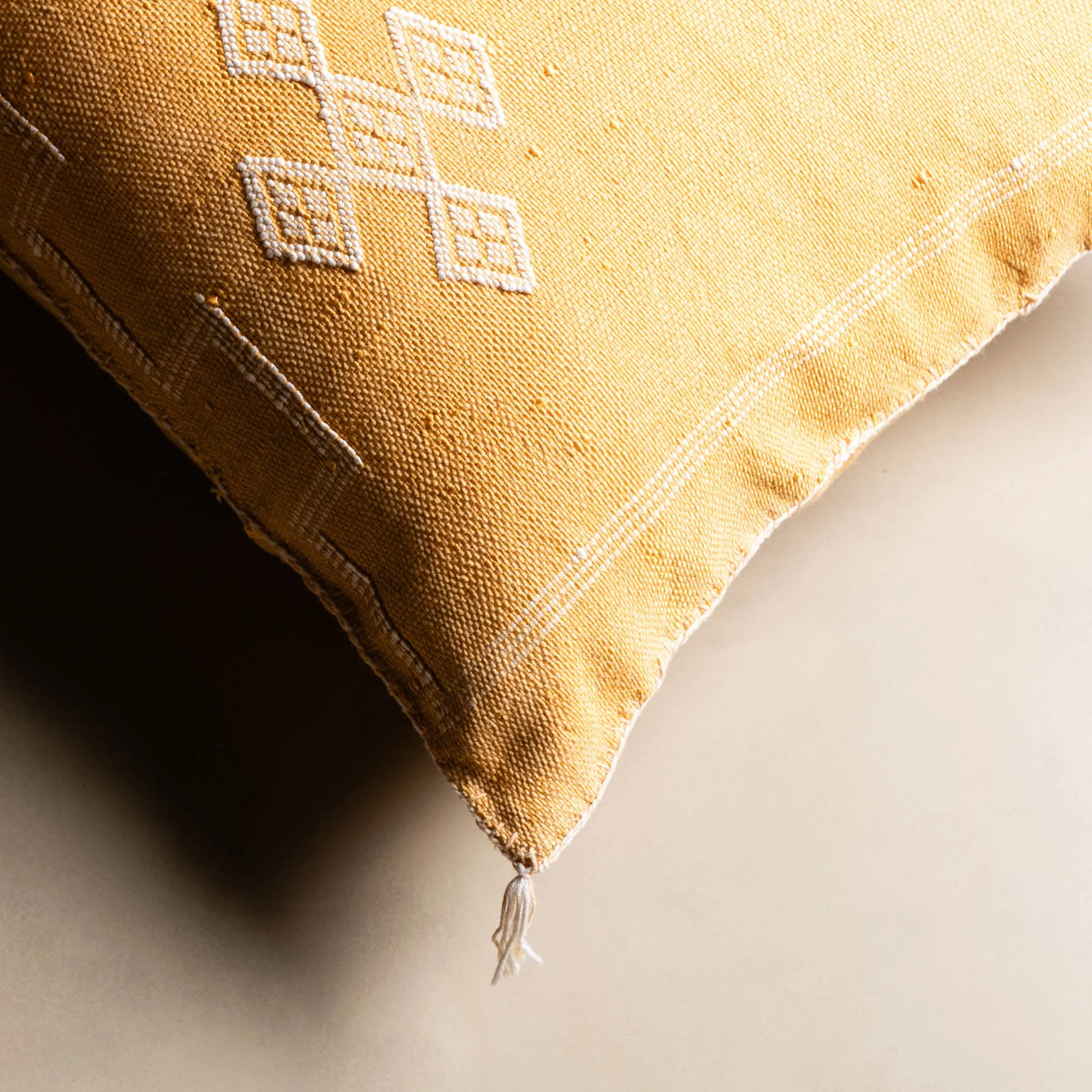 Yellow Cactus silk pillow cover