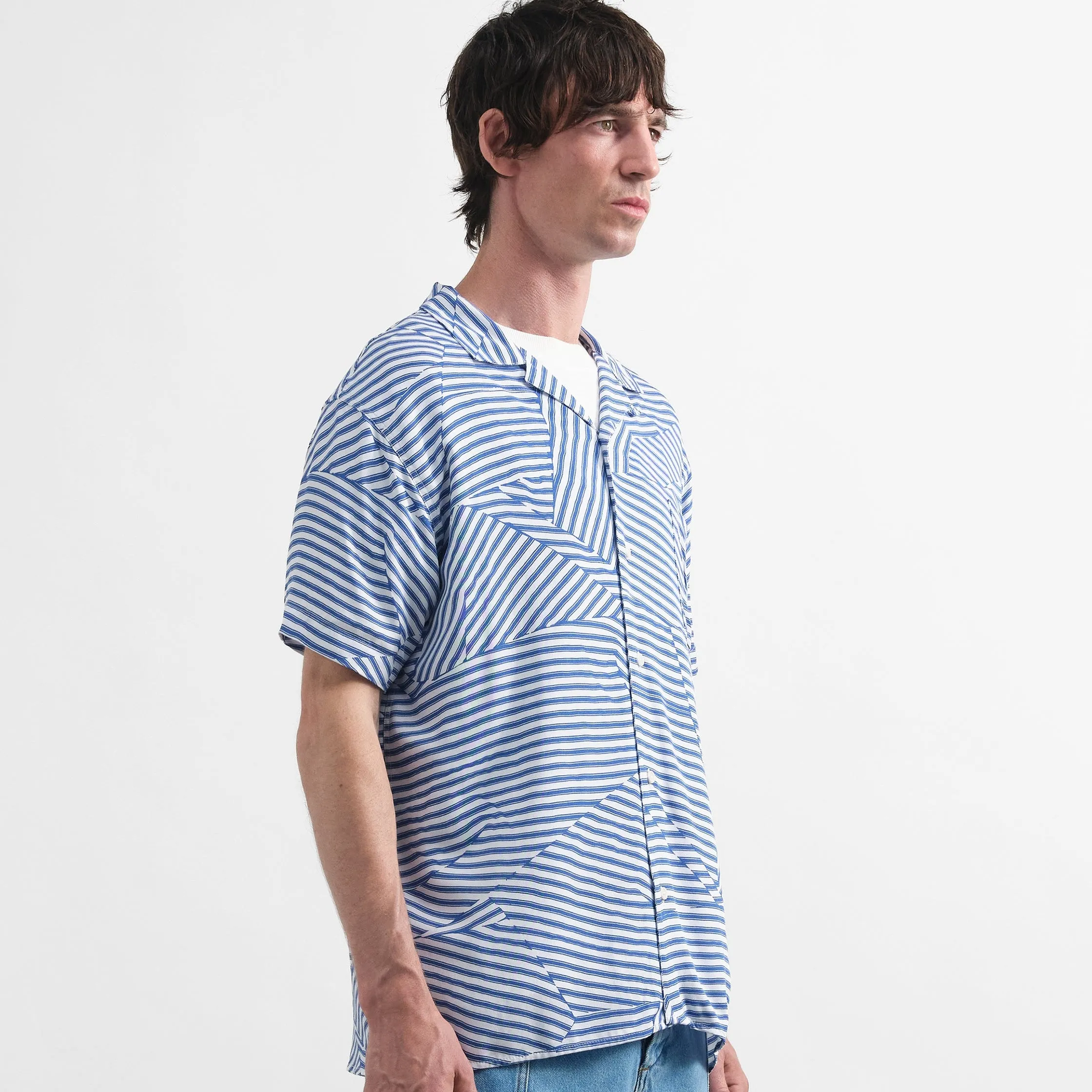 YMC Mens Malick Shirt Blue