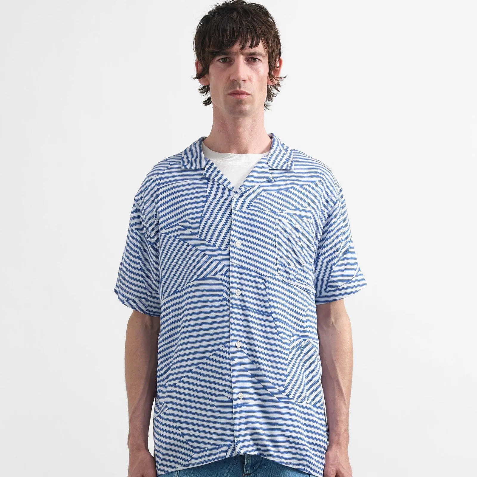 YMC Mens Malick Shirt Blue