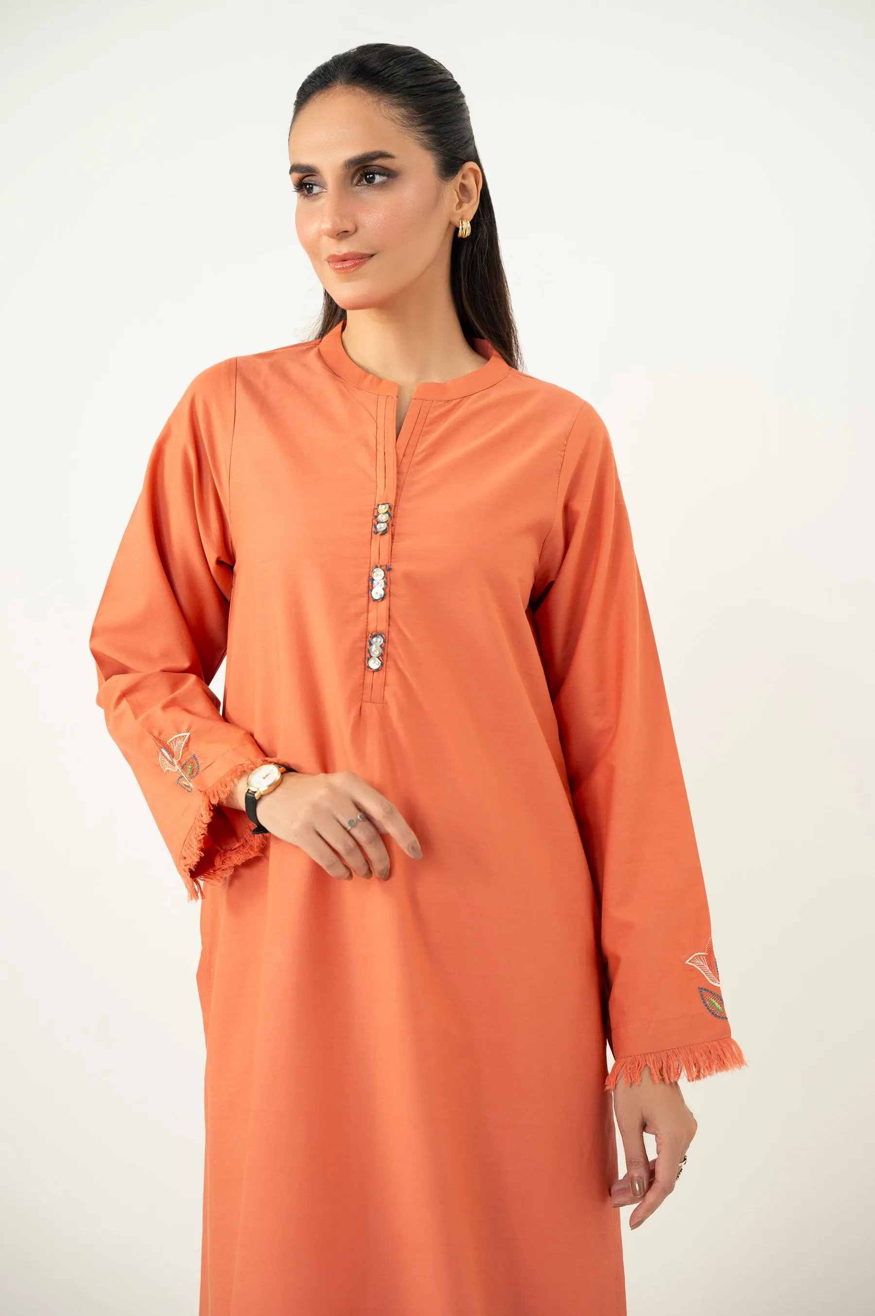 Zeen - Stitched 2 Piece Embroidered Tencel Suit