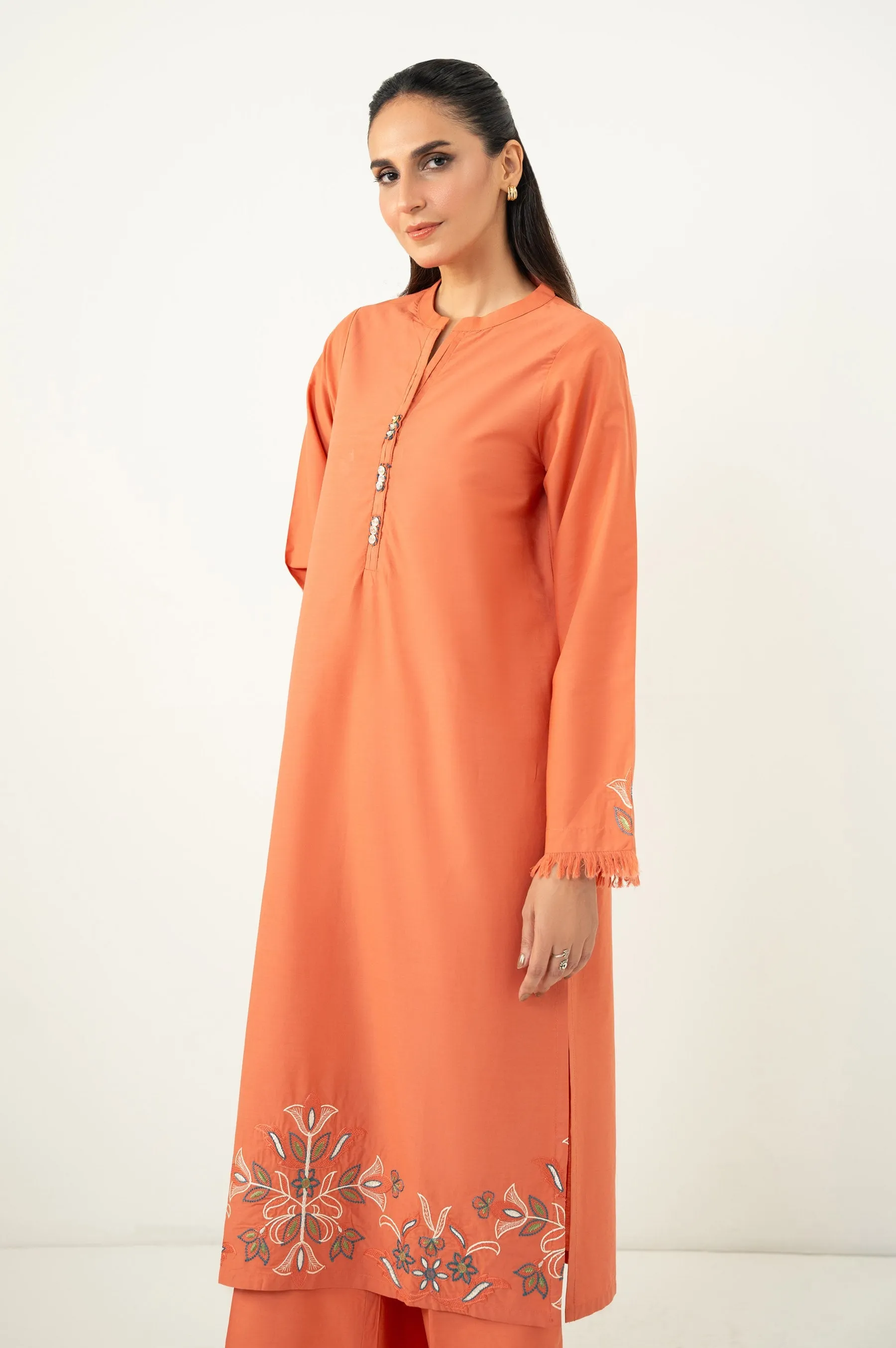 Zeen - Stitched 2 Piece Embroidered Tencel Suit