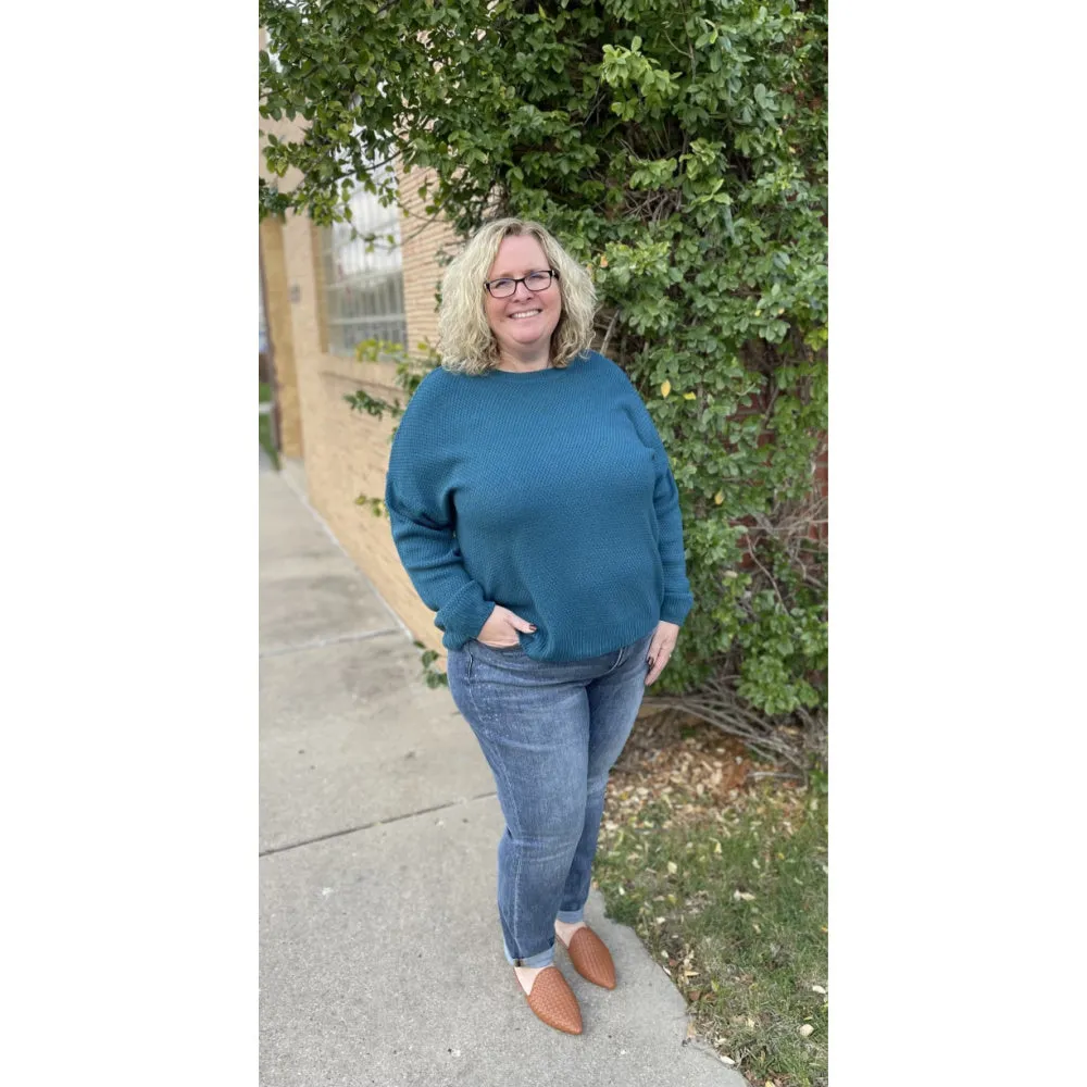 Zenana Basic Scoop Neck Sweater - Curvy